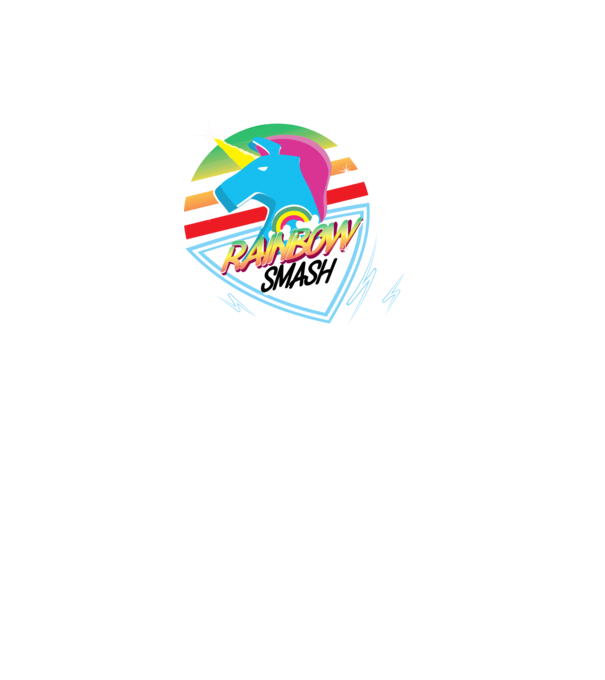 Rainbow smash model negru pe tricou