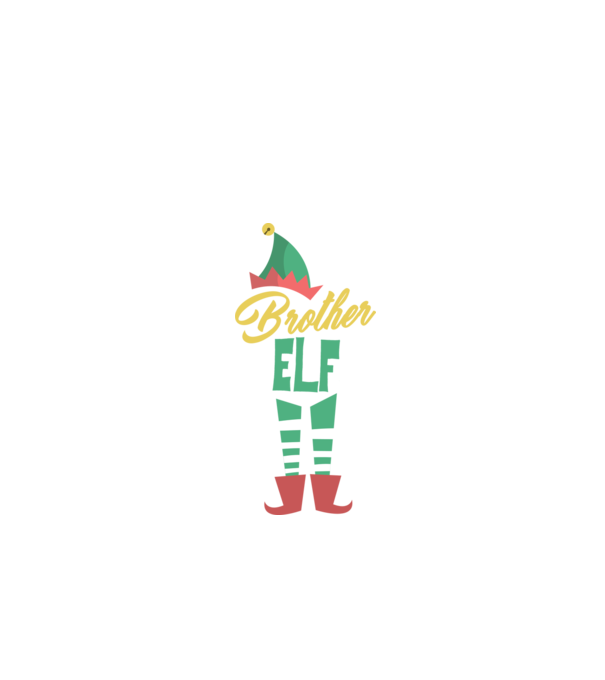 Elf family brother model negru pe tricou
