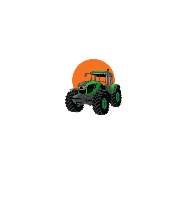TRACTOR model alb pe tricou