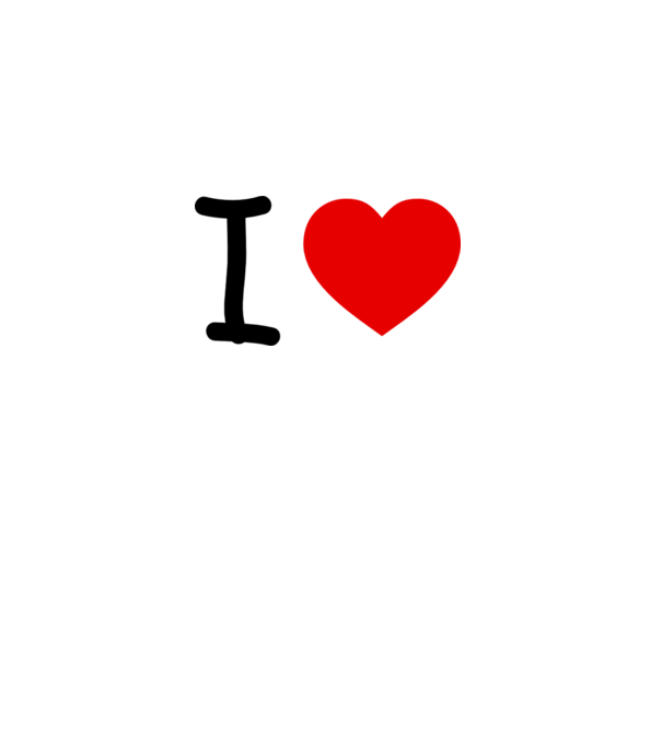 ilove model alb pe tricou