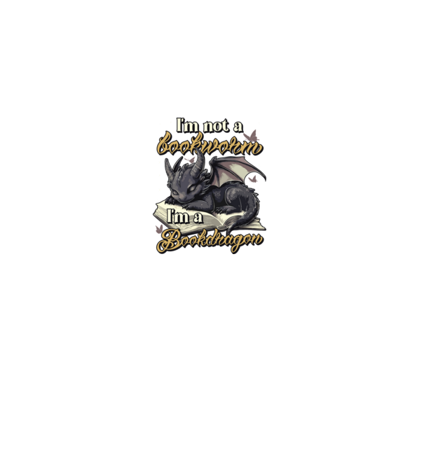I am not a bookworm i am a bookdragon model negru pe tricou