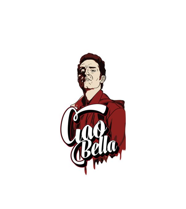 ciao bella berlin model alb pe tricou
