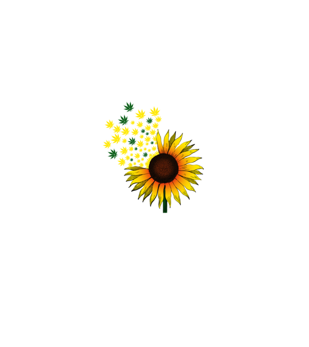 Sunflower Weed model alb pe tricou