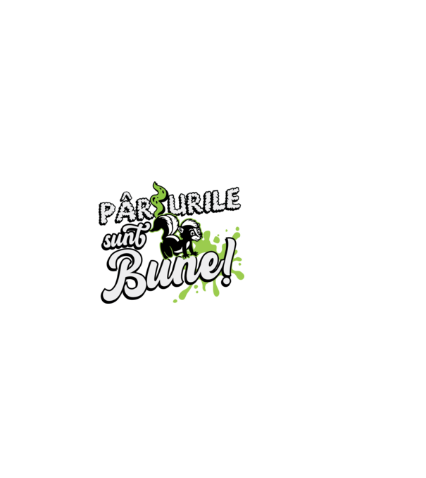 Pârțurile sunt bune model negru pe tricou