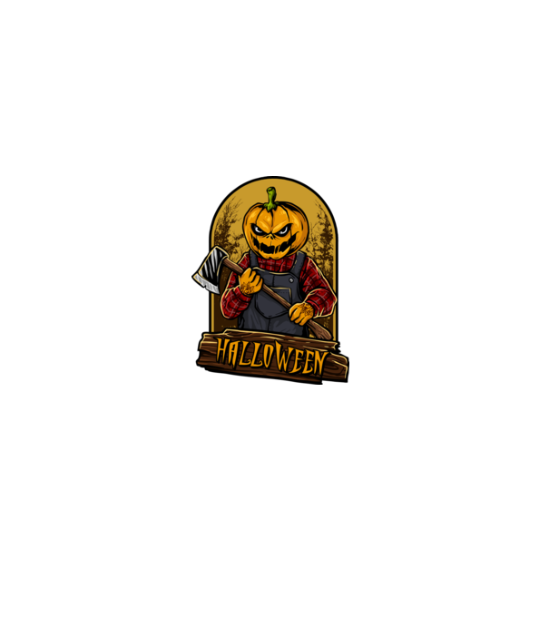 Scary halloween model negru pe tricou
