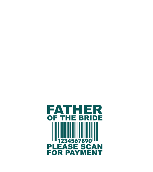 Father of the bride model negru pe tricou