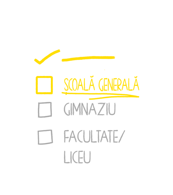 Cheklist educație - grădiniță negru model alb pe tricou