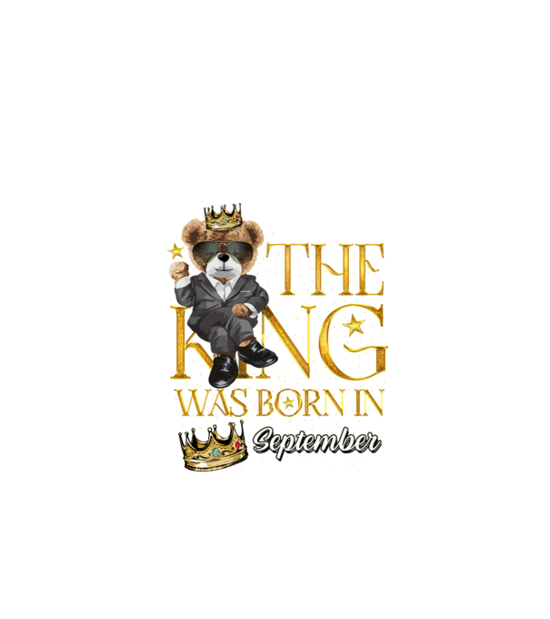 The king was born int SEPTEMBER model negru pe tricou