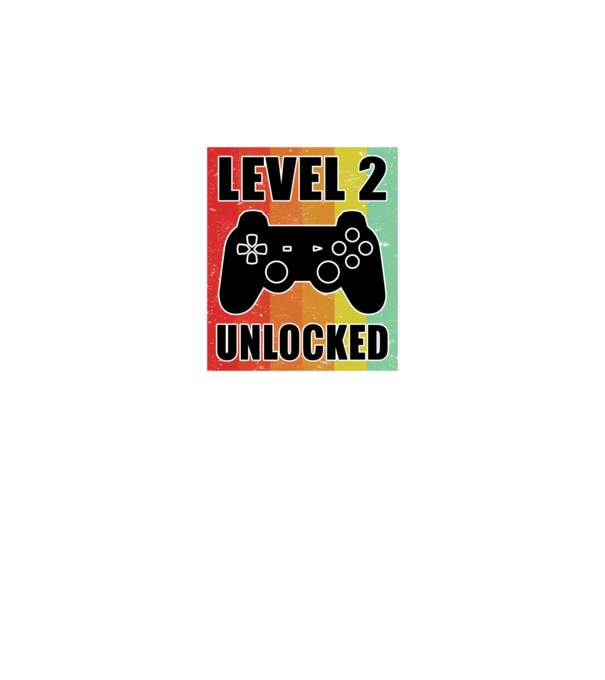 level 2 unlocked retro gamer model negru pe tricou