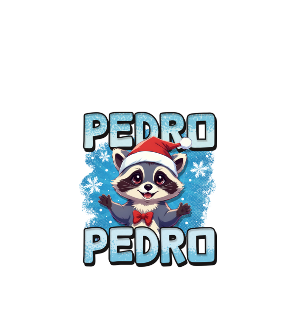 Pedro pedro retro xmas model negru pe tricou