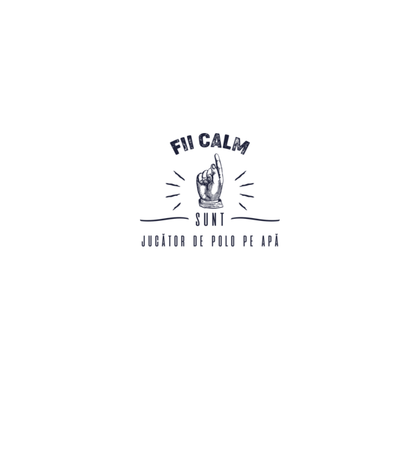 Fii calm, sunt JUCĂTOR DE POLO PE APĂ model alb pe tricou