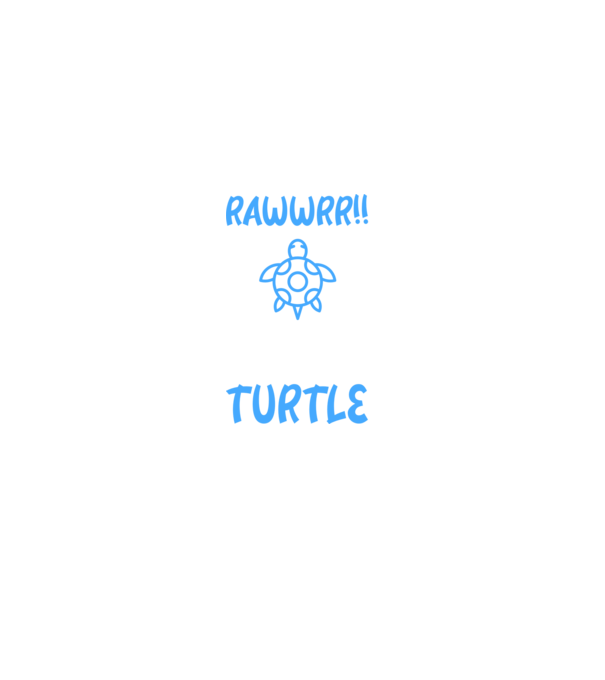 Rawwr turtle model negru pe tricou