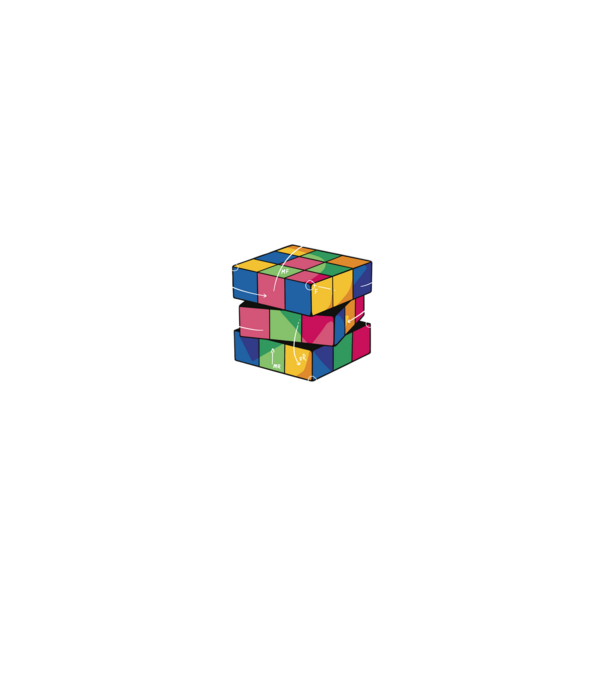 Rubik cube what part model negru pe tricou