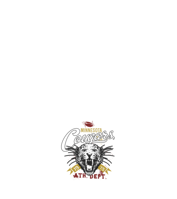 Minesota Cougars model albastru închis pe tricou