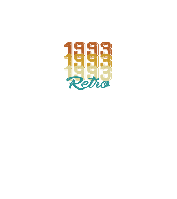 Retro 1993 model negru pe tricou