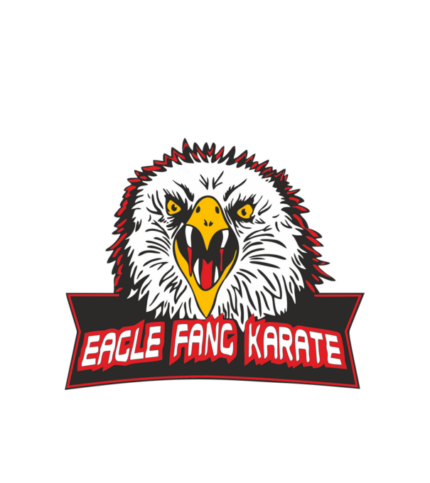 eagle fang karate cobra kai model alb pe tricou