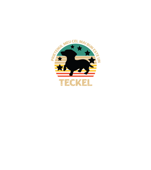 Prietenul meu cel mai bun este un teckel model negru pe tricou