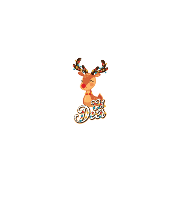 Oh deer model negru pe tricou