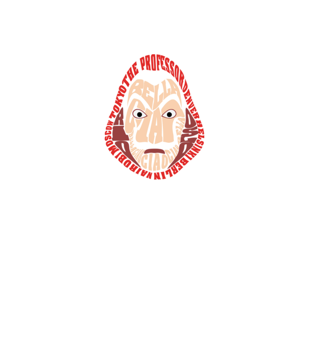 money heist logo names model negru pe tricou