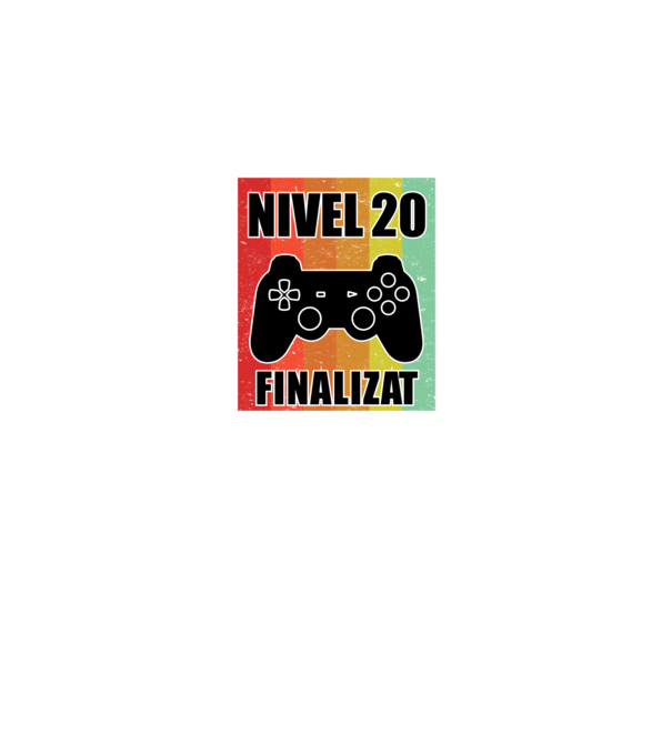 Nivel 20 finalizat model negru pe tricou
