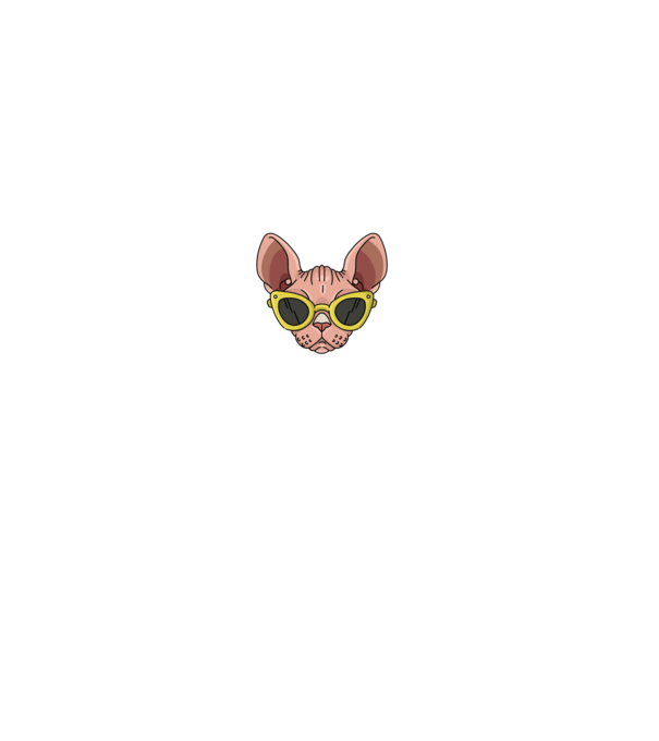 cool cats have no hair model negru pe tricou