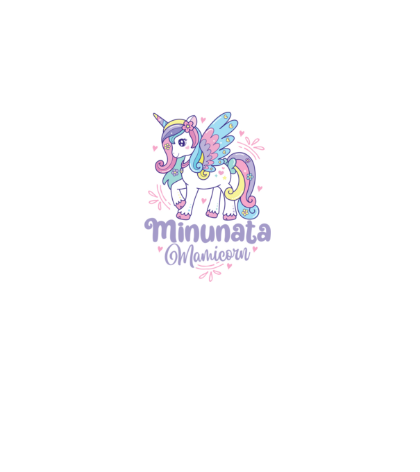 Minunata Mamicorn model alb pe tricou