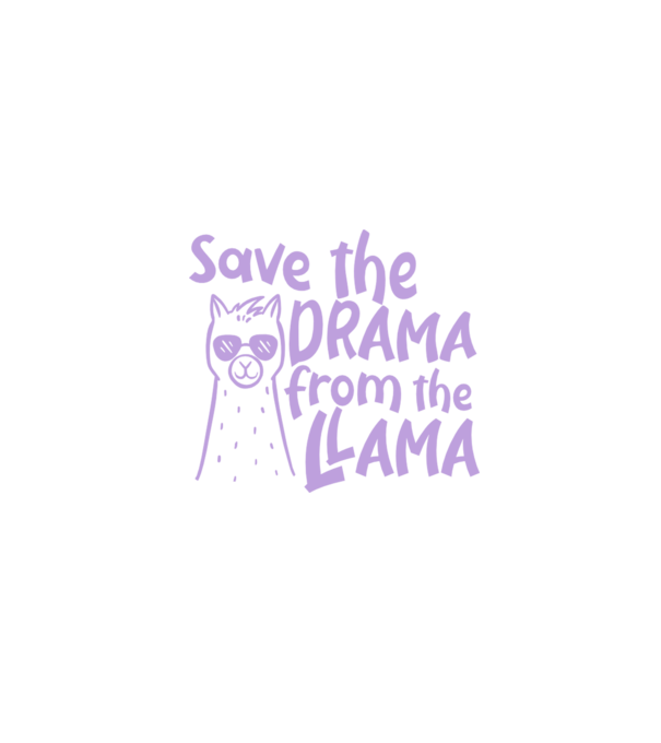 Save the drama from the llama model negru pe tricou