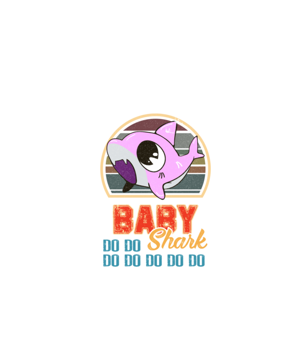 BabyGIRL shark model negru pe tricou