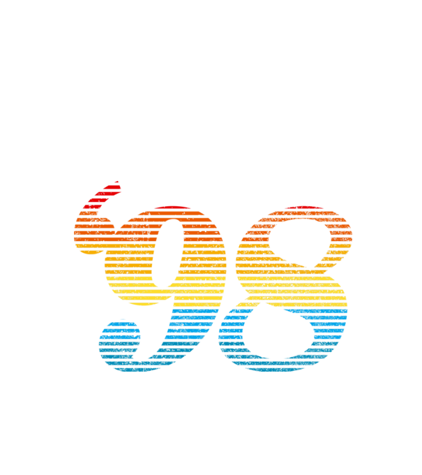 Retro Birthday 1998 model negru pe tricou