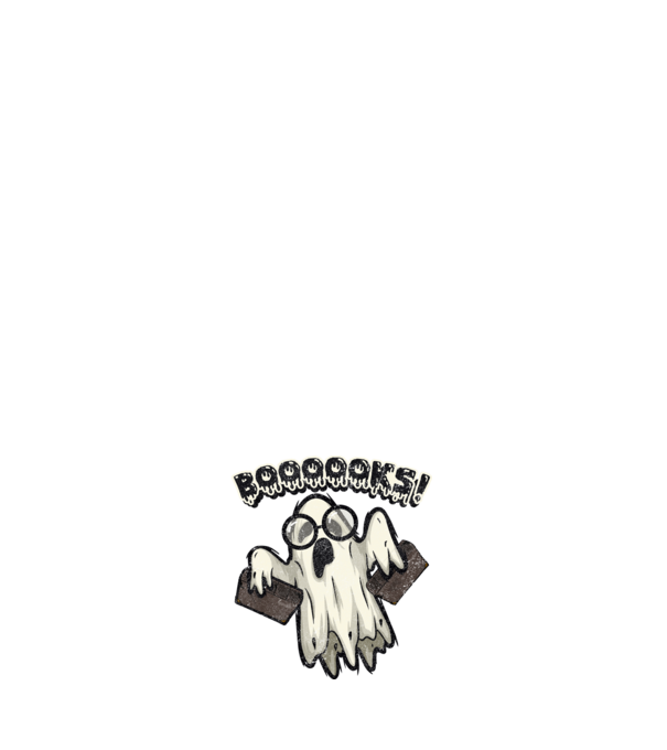 Spooky booookworm model negru pe tricou