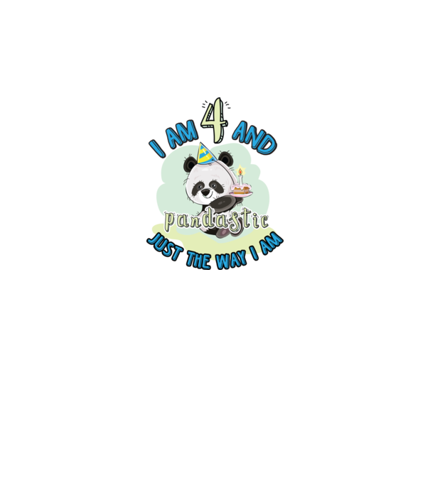 PANDASTIC 4 model alb pe tricou