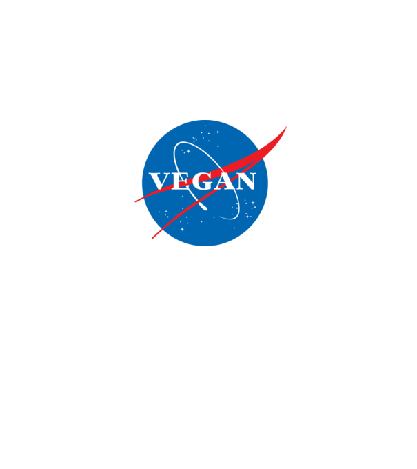 vegan nasa model alb pe tricou