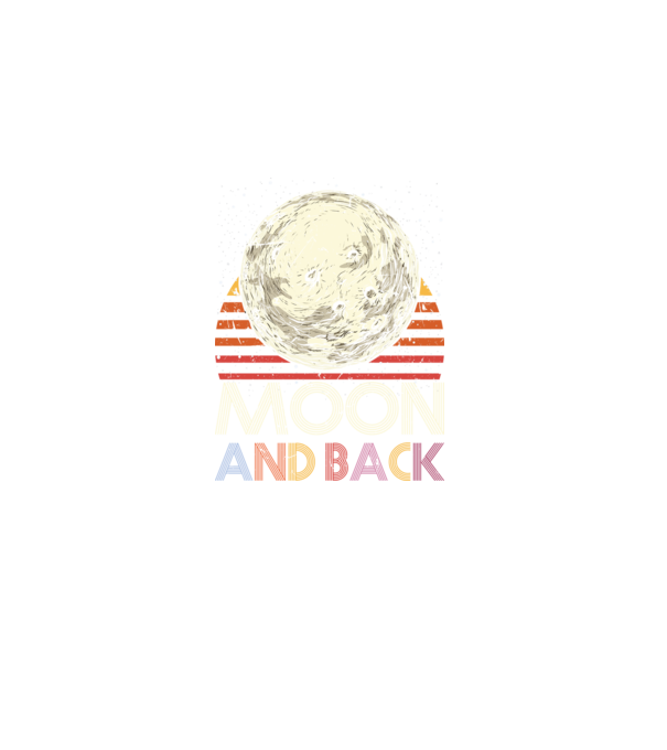 Retro vintage love you to the moon and back MOON model negru pe tricou