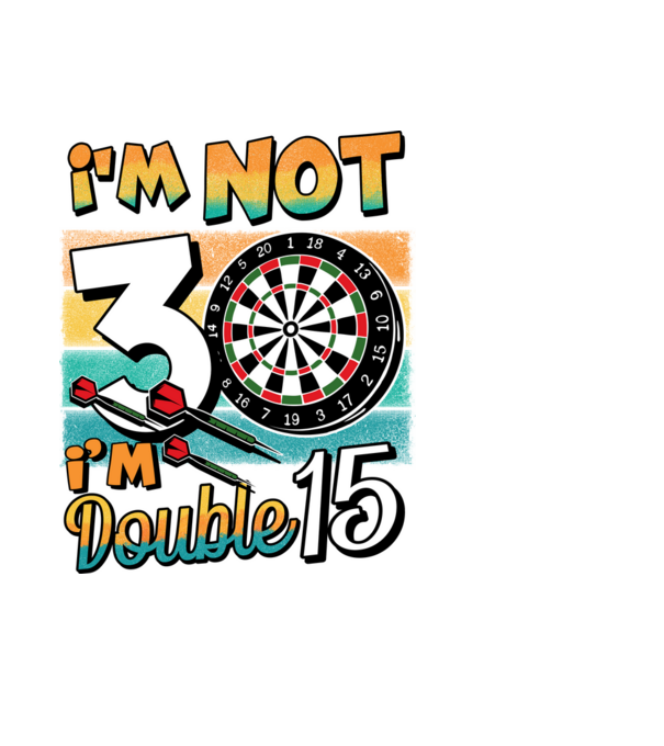 Darts Birthday 30 years old model negru pe tricou