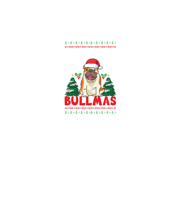 Merry bullmas ugly sweater model negru pe tricou