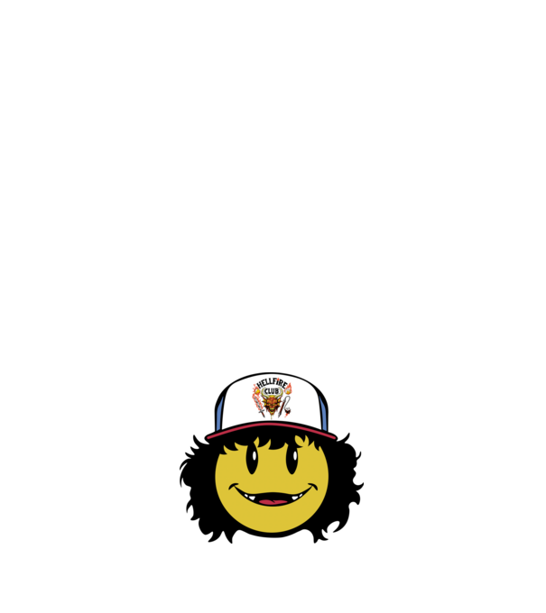 dustinhappyface model roșu pe tricou