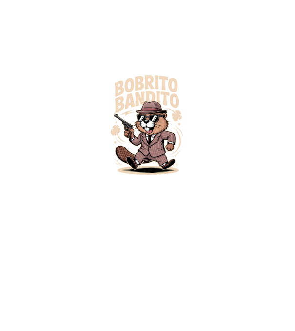 Bobrito Bandito model negru pe tricou
