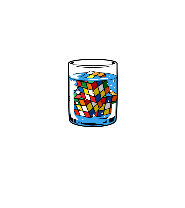 Rubik Ice model alb pe tricou