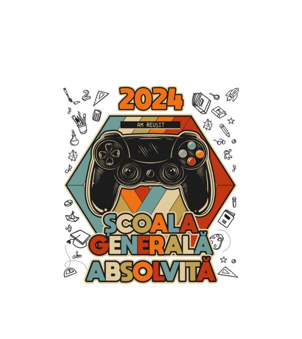 școala generală școala generală model alb pe tricou