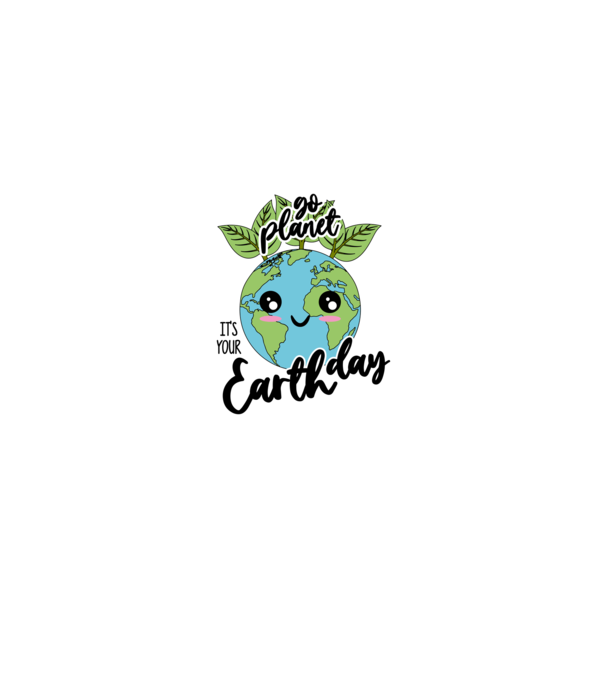 Go planet its your earth day model alb pe tricou