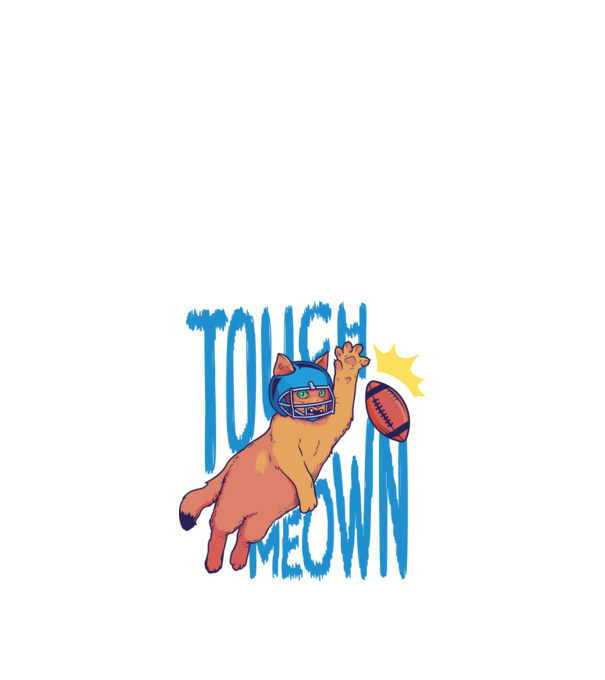 Touch Meow model negru pe tricou