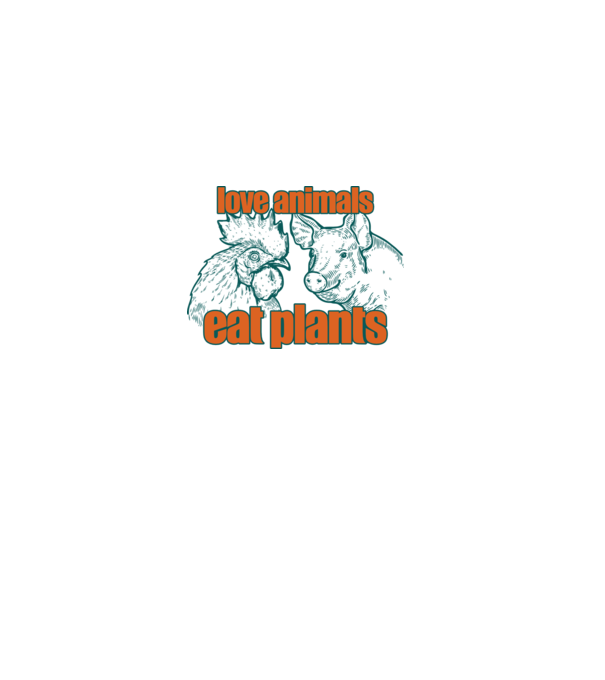 love animals model alb pe tricou