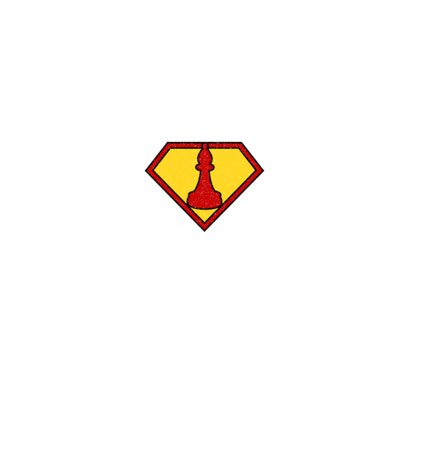 SuperChess alergător de șah model albastru regal pe tricou