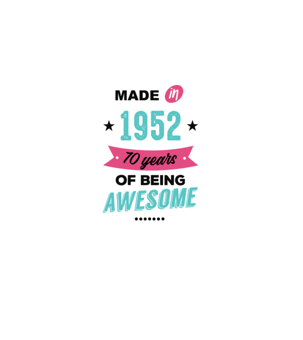 MADE in 1952 model albastru deschis pe tricou