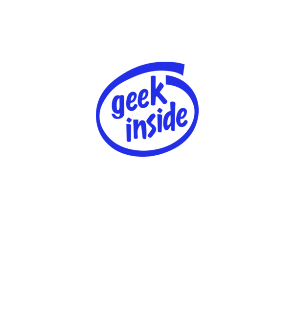Geek inside model gri pe tricou