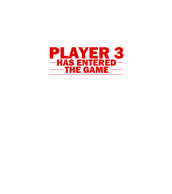 Player 3 entered the game model alb pe tricou