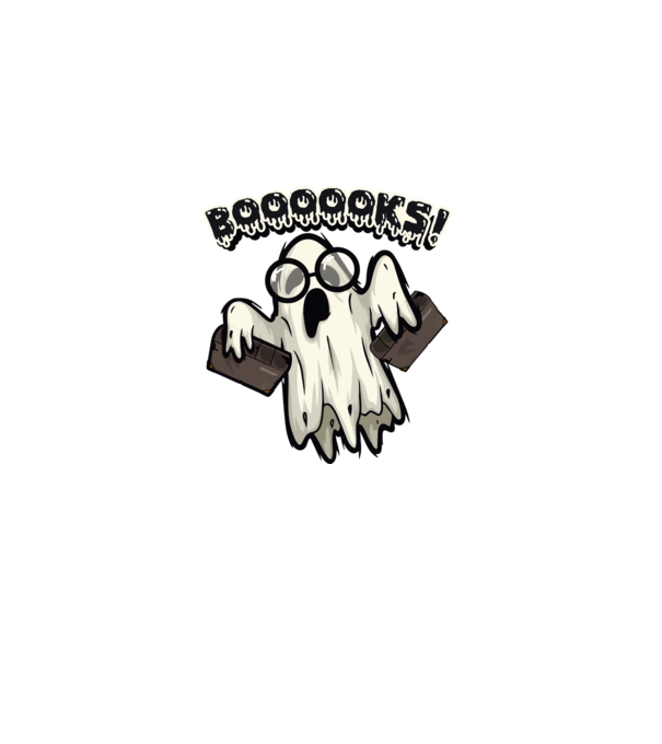 Spooky boookworm model negru pe tricou