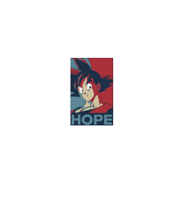 goku hope dragonball model negru pe tricou