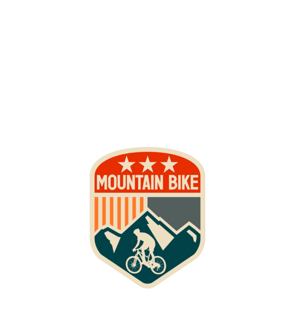 Mountain Bike model negru pe tricou