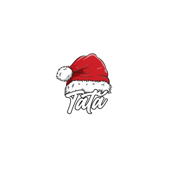 tată Santa Hat model negru pe tricou